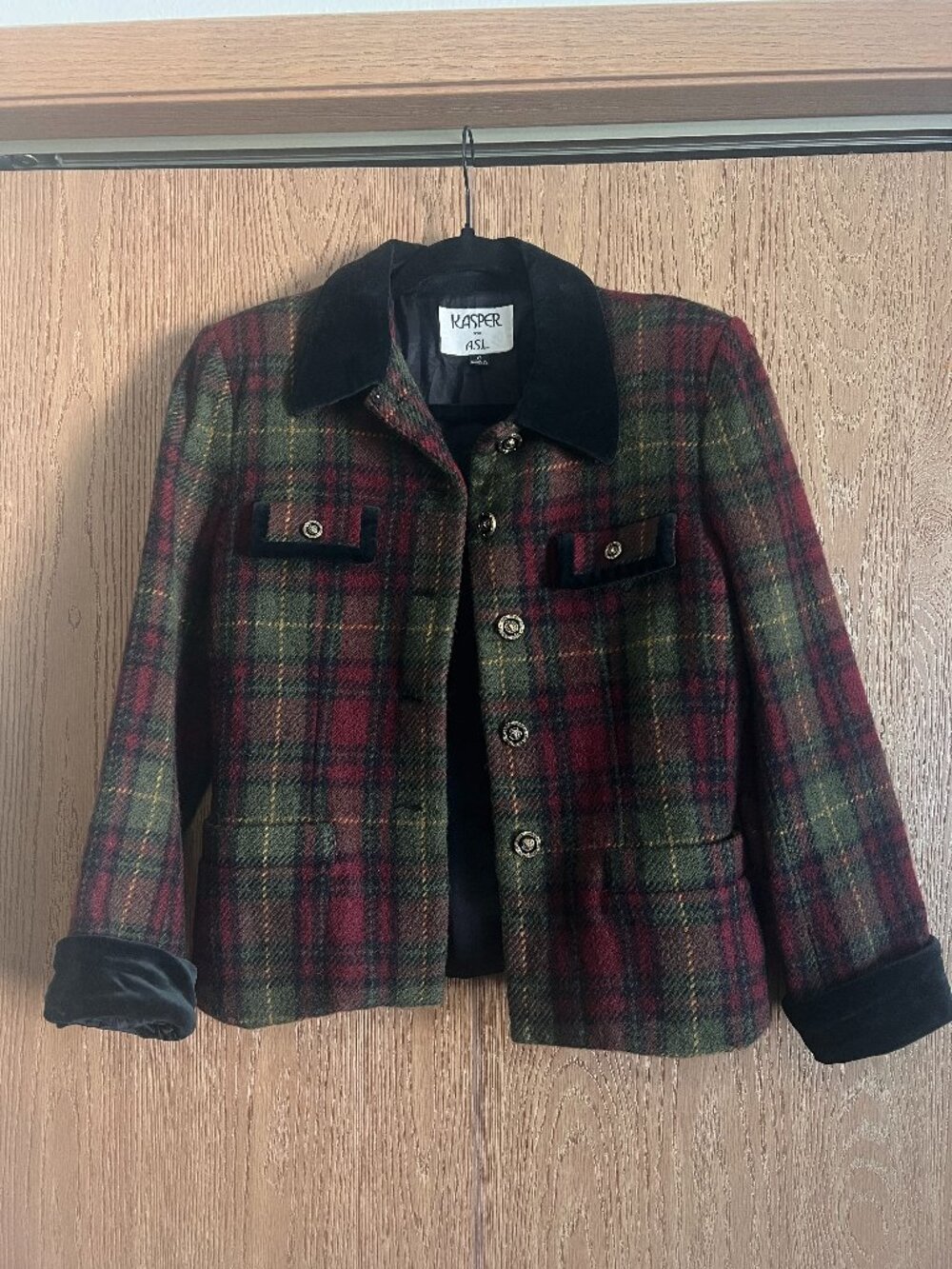 Kasper A.S.L. Plaid Vintage Blazer
